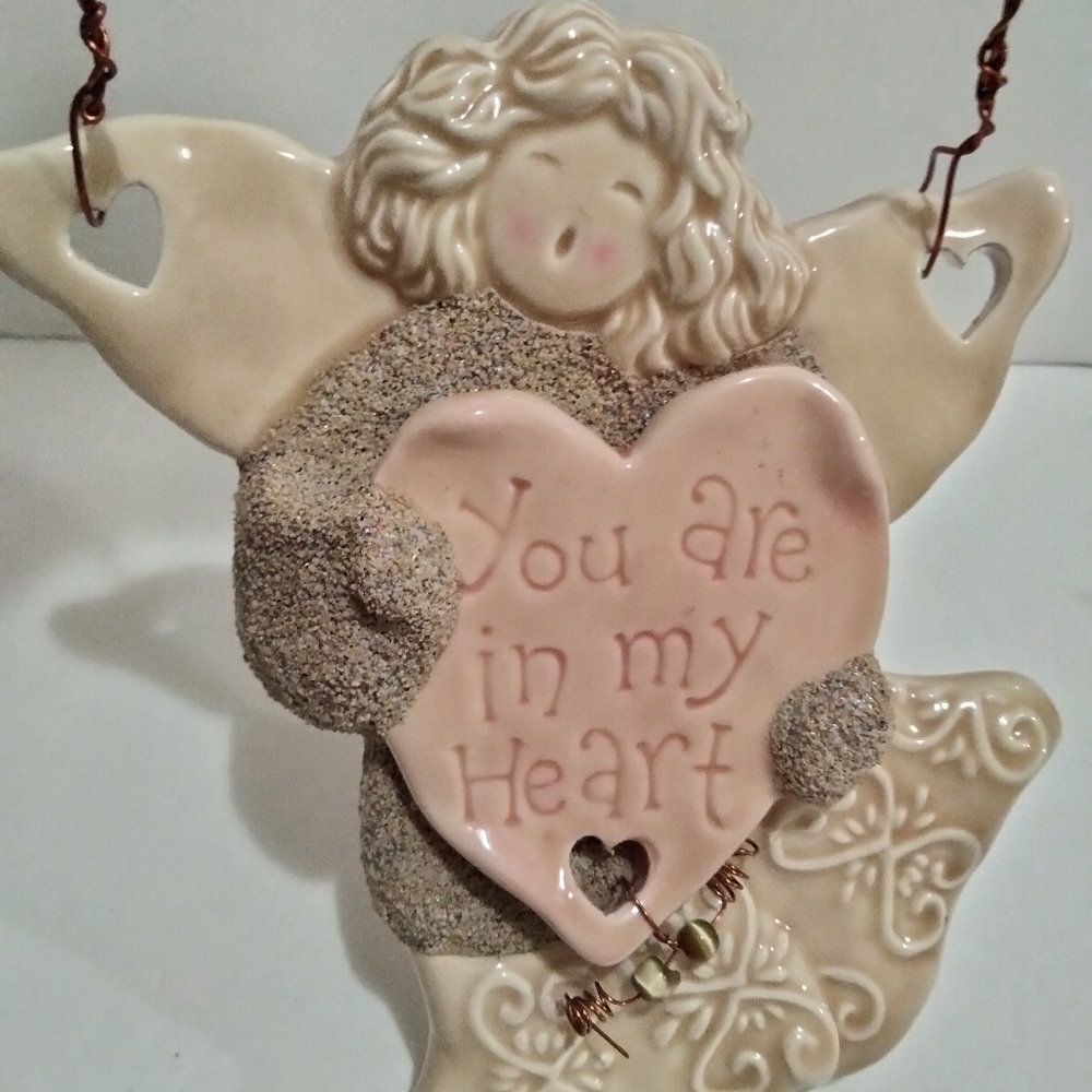 Carol Jones hanging Ceramic Angel